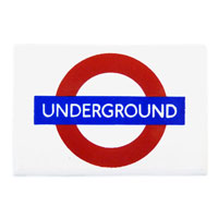 60 x 40mm underground logo - magnets